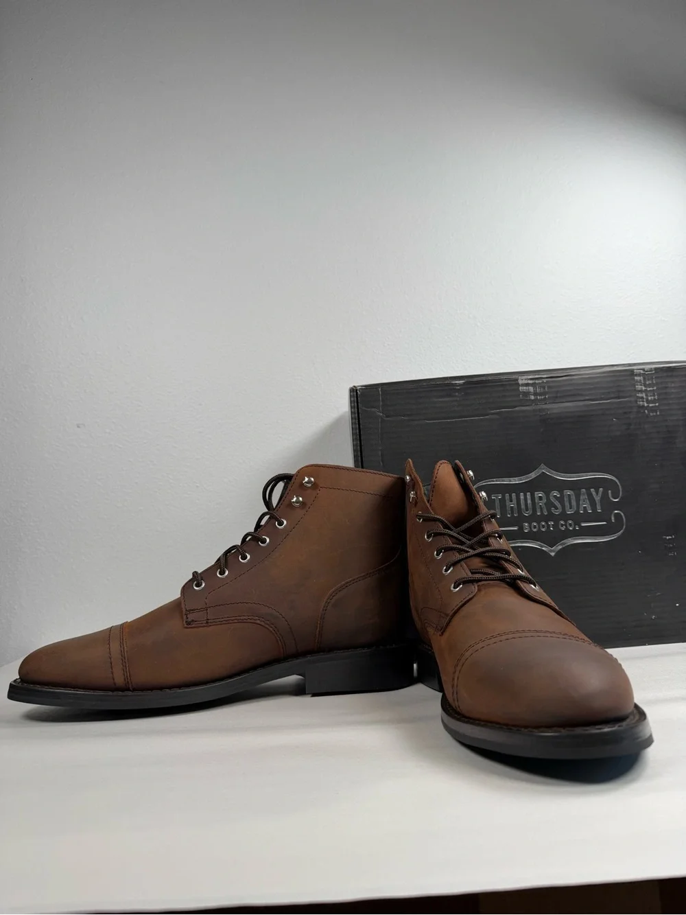 Thursday Boot Co. Men’s Arizona Captain Boots Size 11 Brown Cap Toe Boots